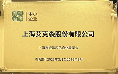 24/07/22 艾克森榮獲上海“專精特新”換熱設(shè)備企業(yè)證書，持續(xù)引領(lǐng)板式換熱行業(yè)與系統(tǒng)集成機(jī)組的創(chuàng)新發(fā)展